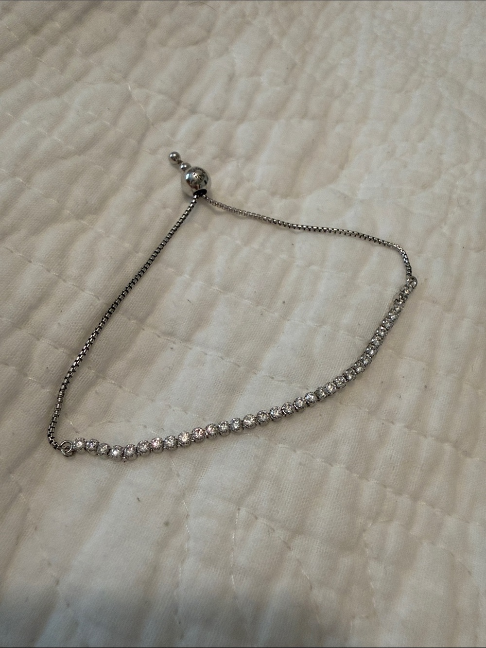 Pandora Silver Tennis Bracelet with Clear Stones - Picture 3 of 3